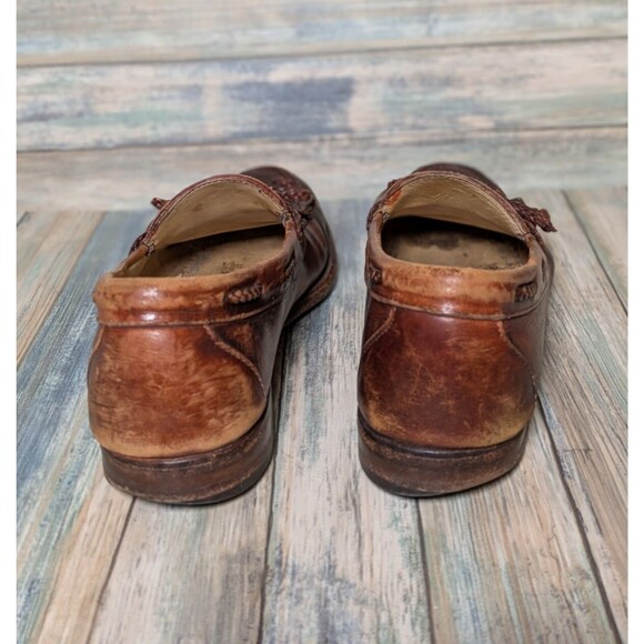 Allen Edmonds Woodstock Brown Leather Loafers Size 10B USA Made Worn Patina - Picture 3 of 10